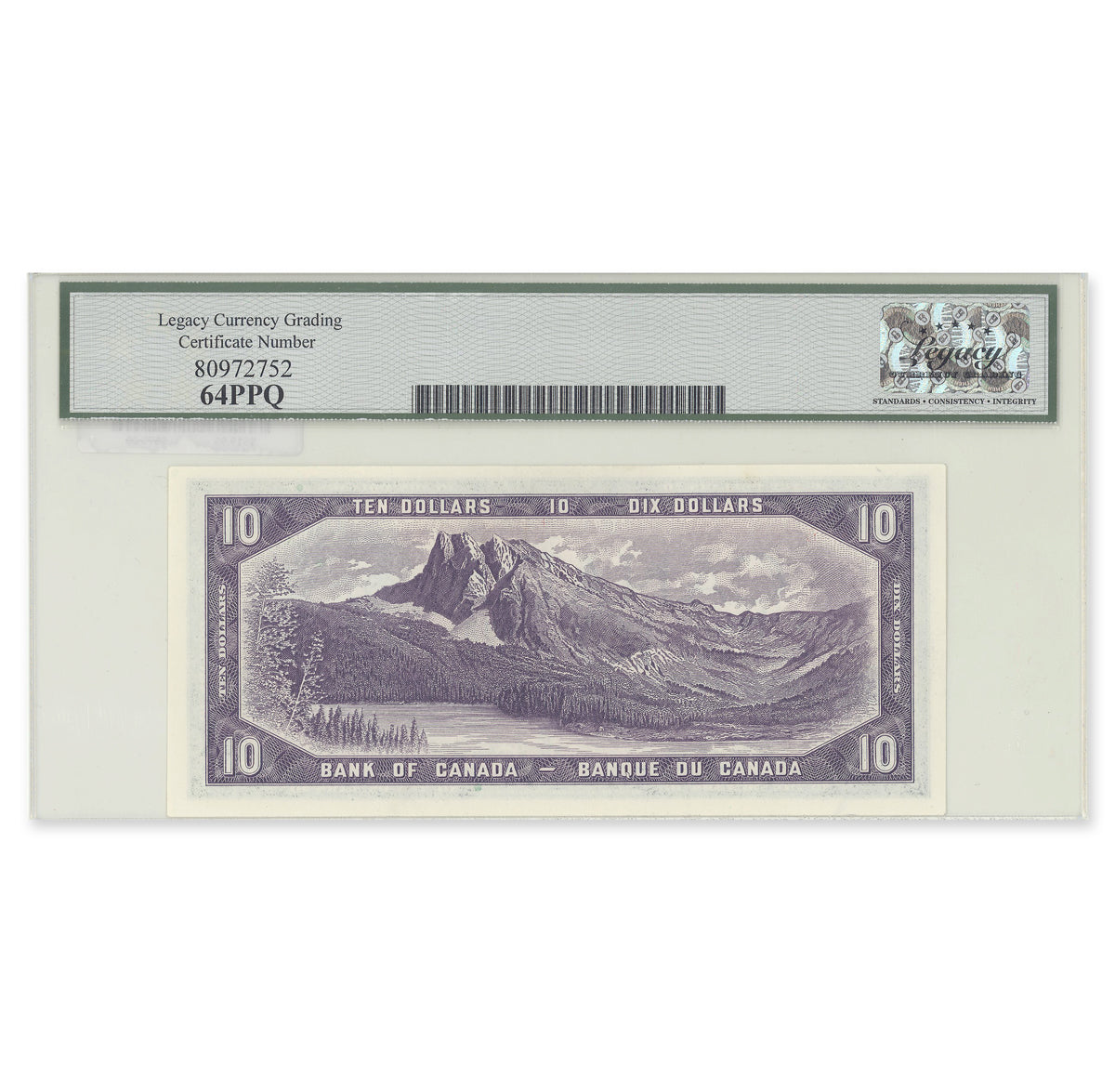 $10 1954 Devil's Face Series BC-32a Coyne-Towers Prefix E/D Legacy CUNC-64 PPQ