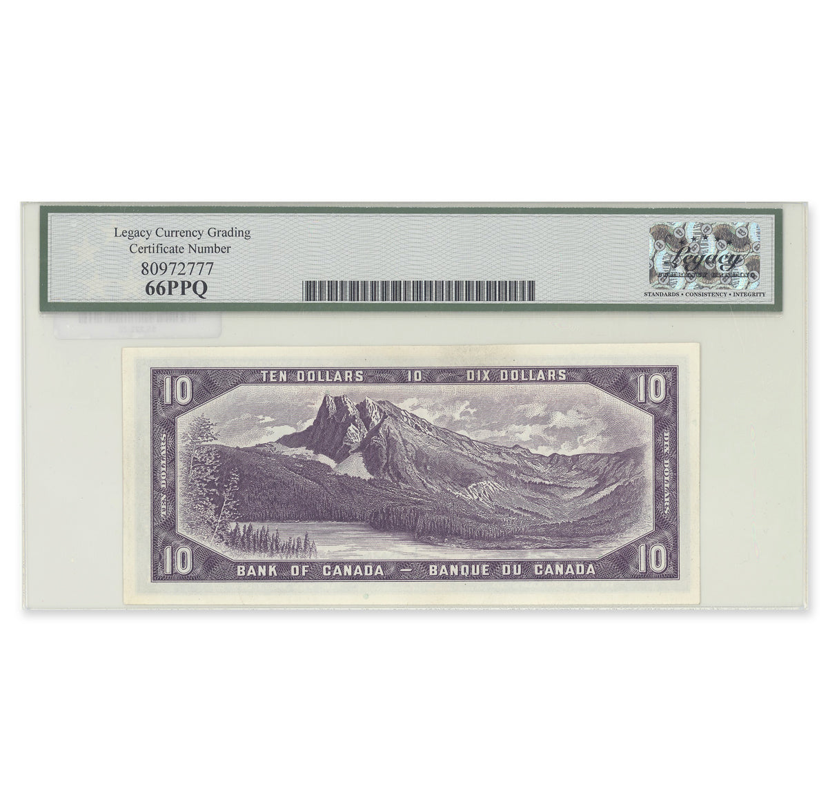 $10 1954 Modified Series BC-40b Solid # Beattie-Rasminsky Prefix G/T Legacy GUNC-66 PPQ