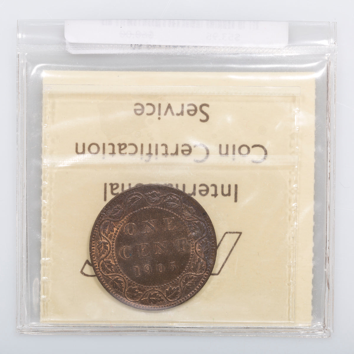 1 Cent 1905 ICCS MS-60 Trace Red