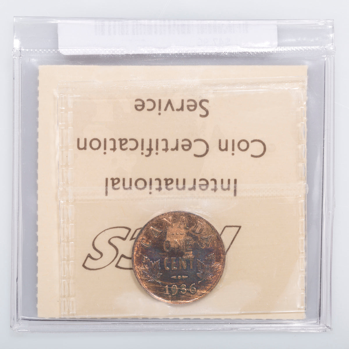 1 Cent 1936 ICCS MS-63 Red and Brown
