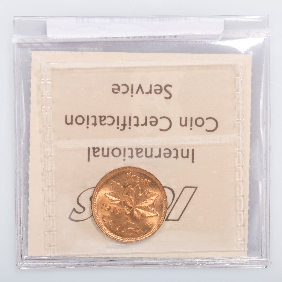 1 Cent 1939 ICCS MS-64 Red