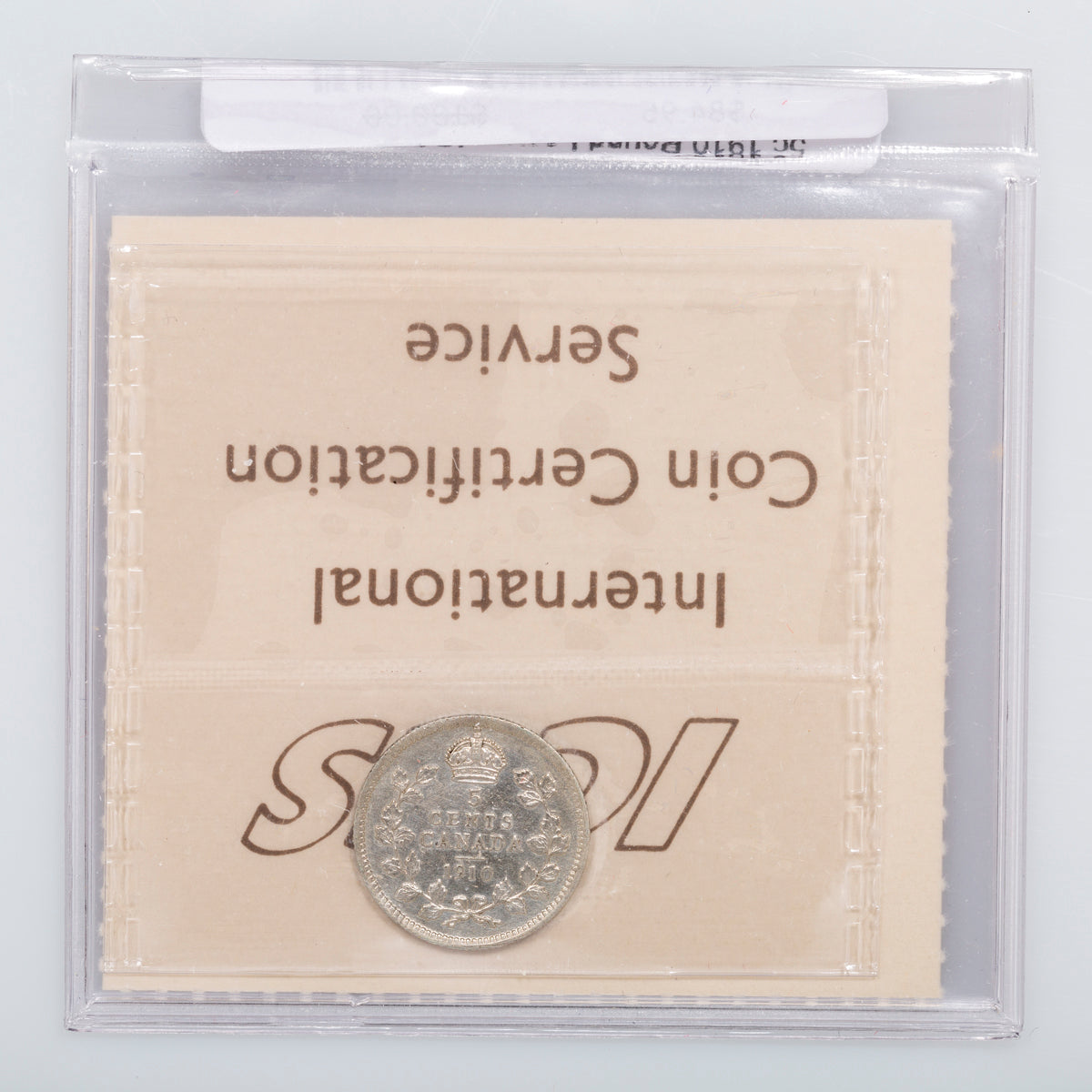 5 Cent 1910 Round Leaves ICCS EF-40