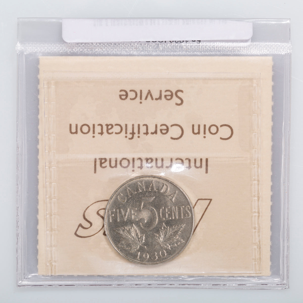 5 Cent 1930 ICCS AU-55