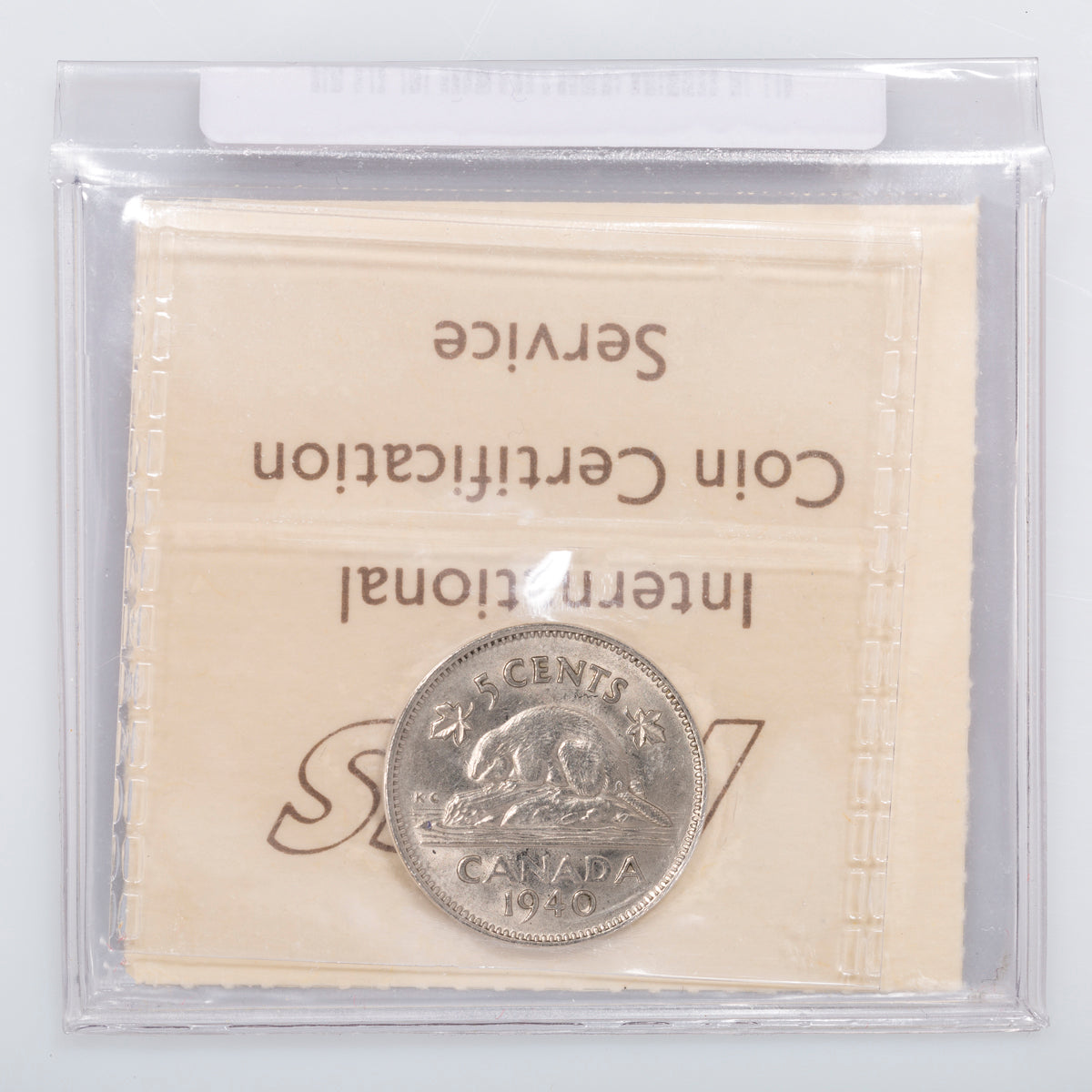 5 Cent 1940 ICCS MS-63