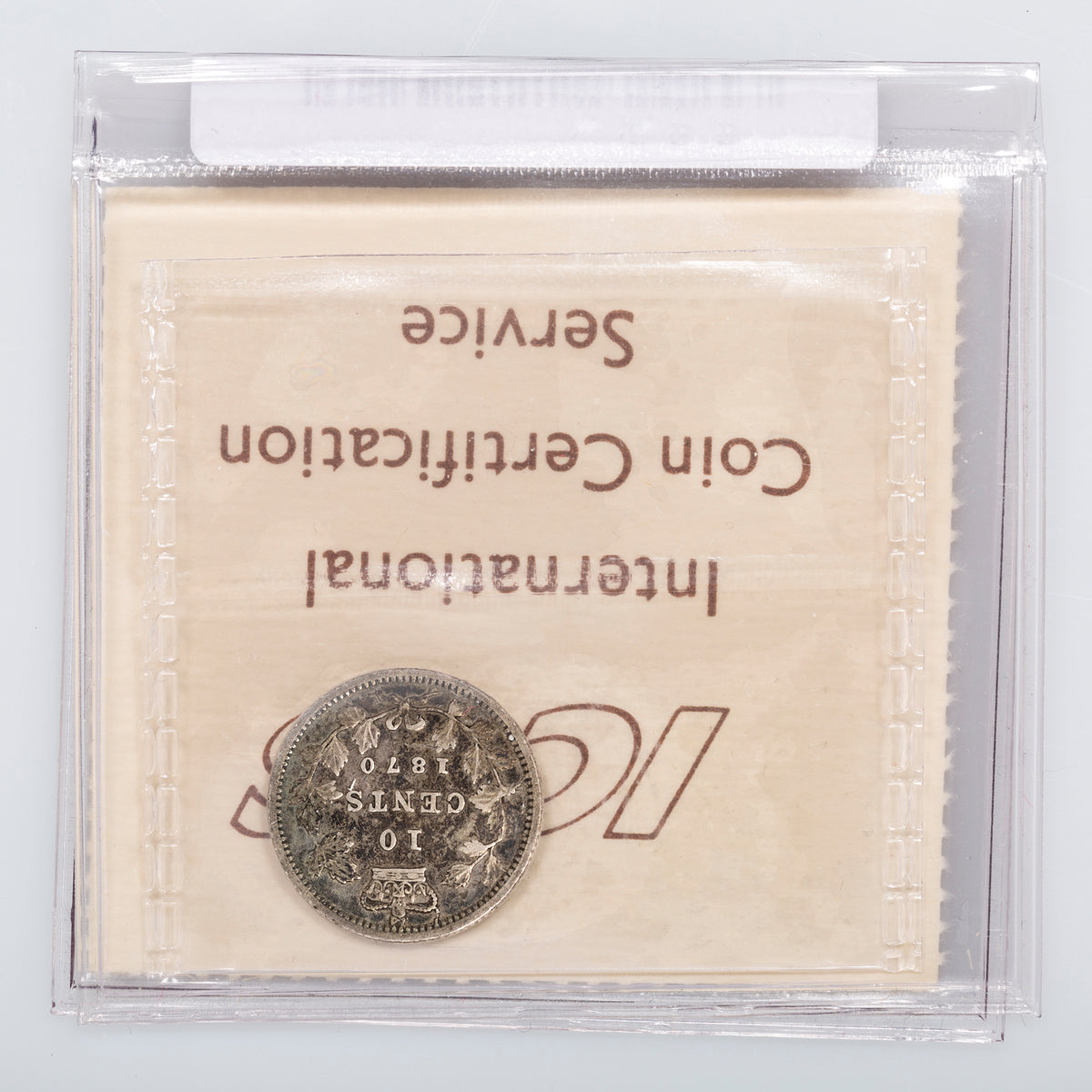 10 Cent 1870 Wide 0 ICCS F-12