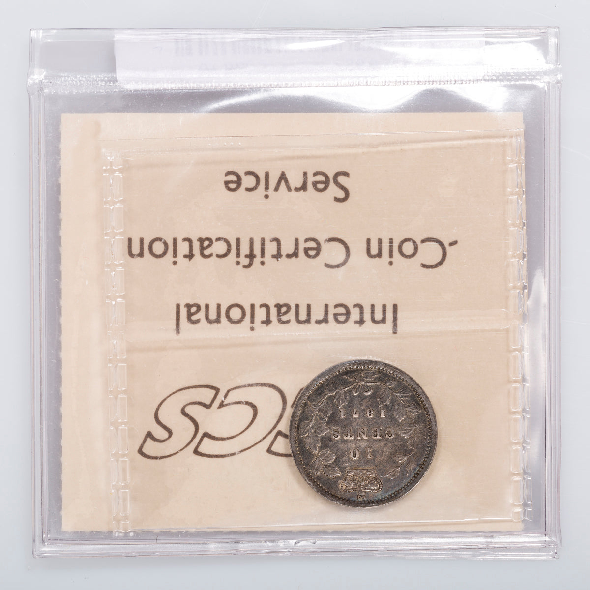 10 Cent 1871H ICCS VF-20