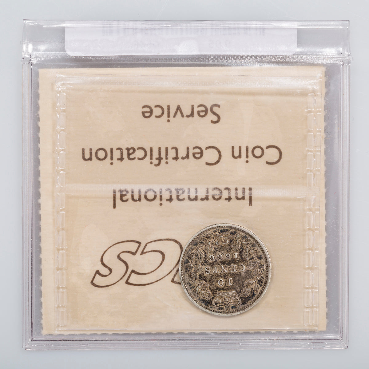 10 Cent 1886 Large Knobbed 6 Obverse 4 ICCS VF-30