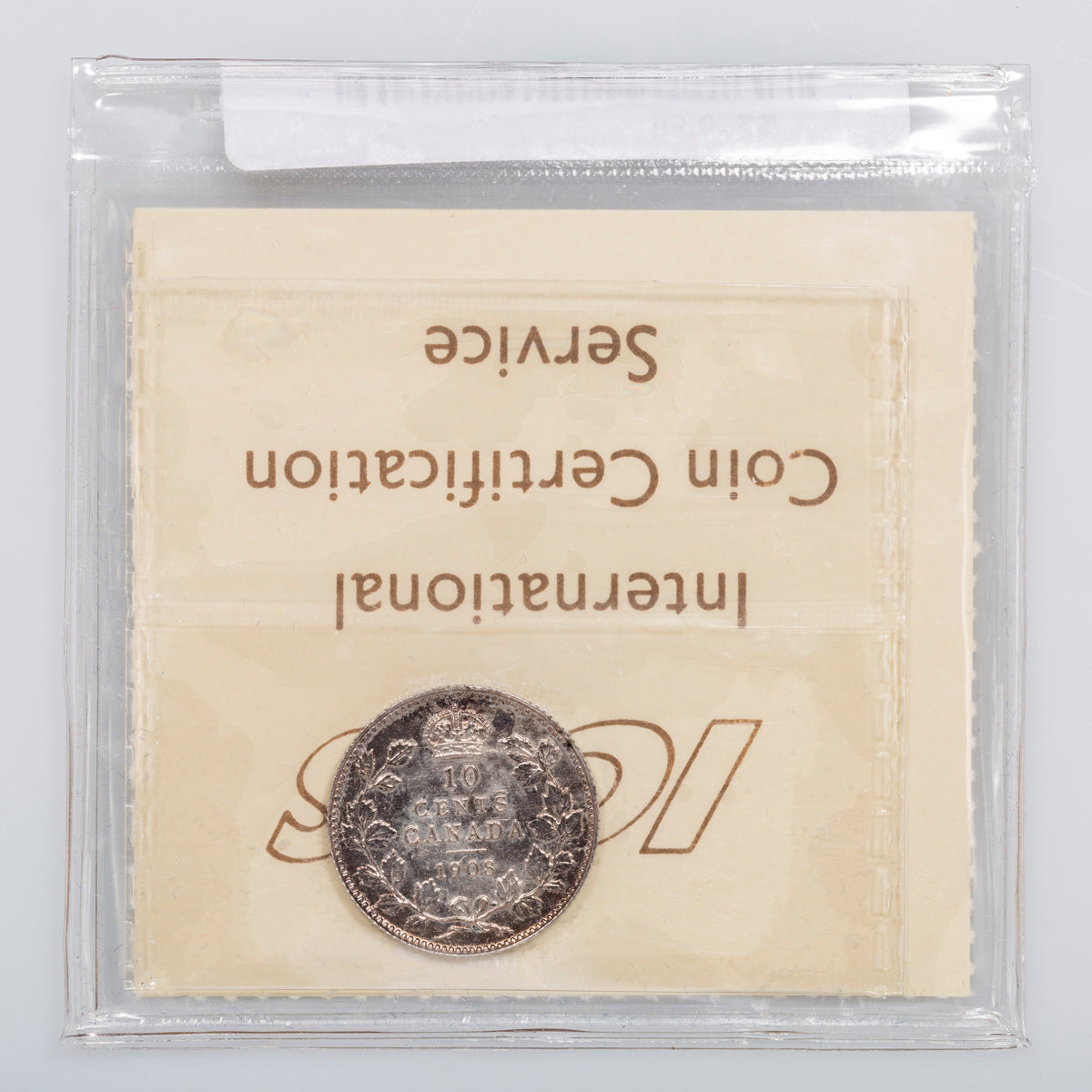 10 Cent 1908 ICCS AU-58