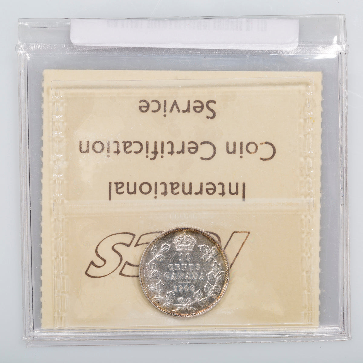 10 Cent 1908 ICCS AU-58