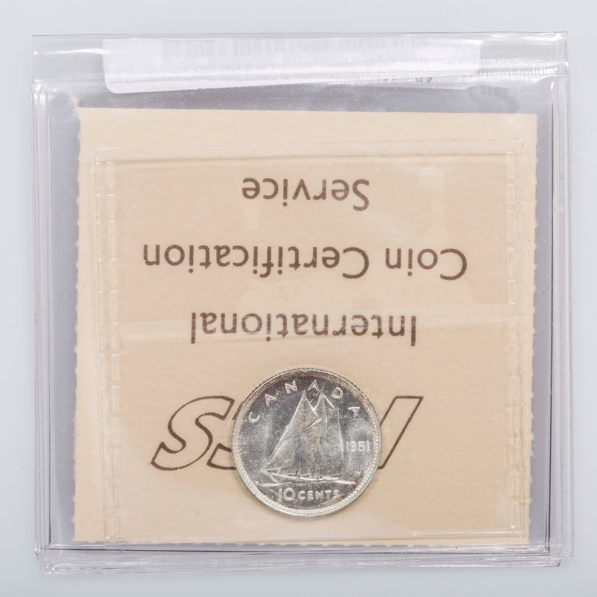 10 Cent 1951 Double 1951 ICCS MS-60