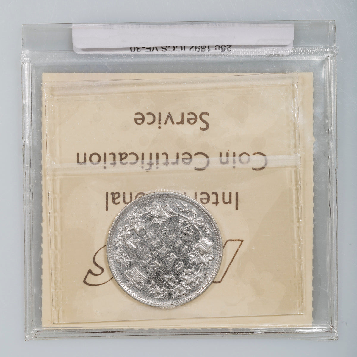 25 Cent 1892 ICCS VF-30