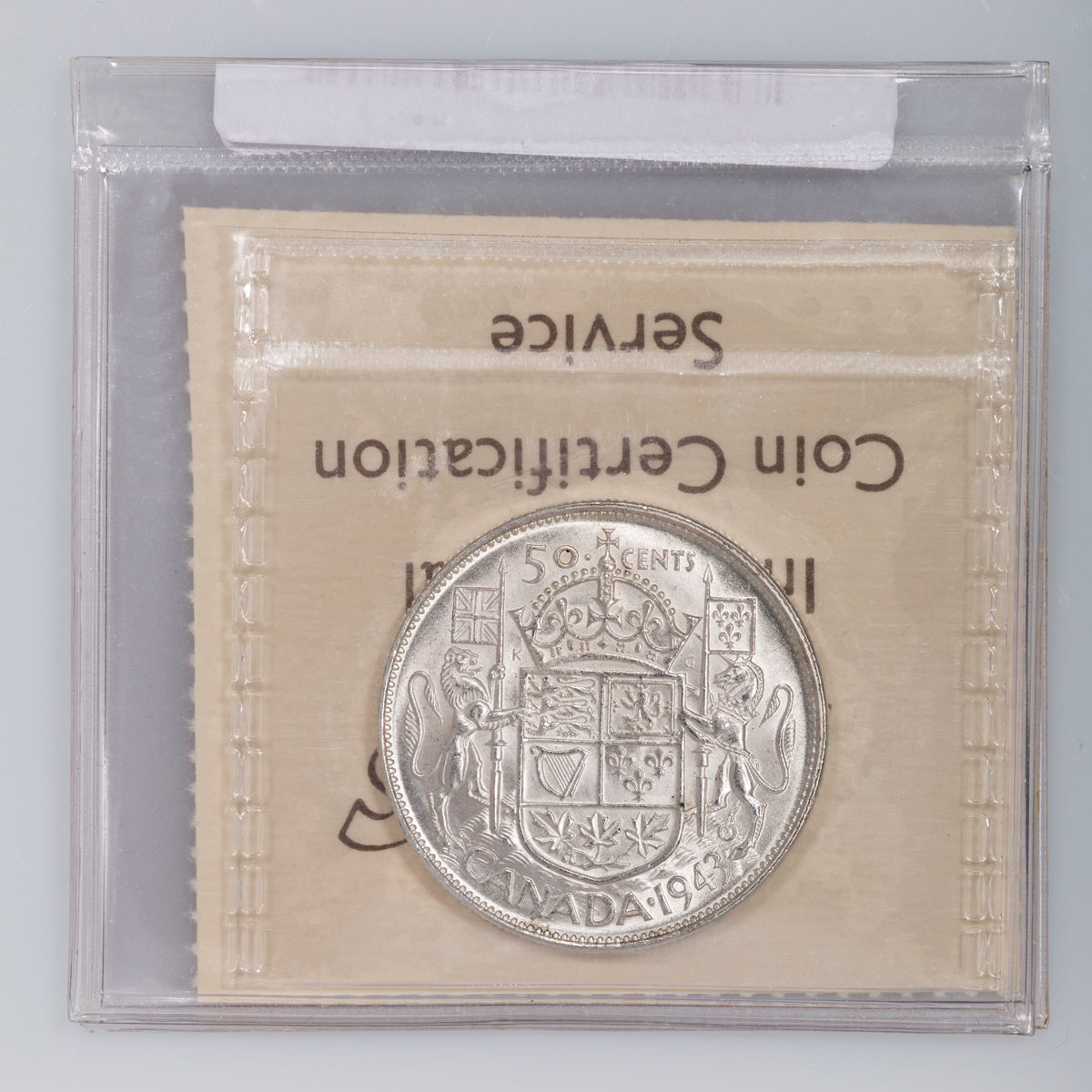 50 Cent 1943 Far 3 ICCS MS-62