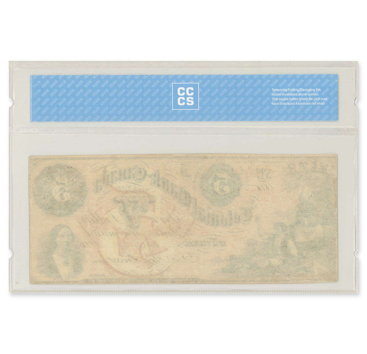 $5 1859 130-10-02-10 Colonial Bank of Canada Hopkins-Moss CCCS VF-30