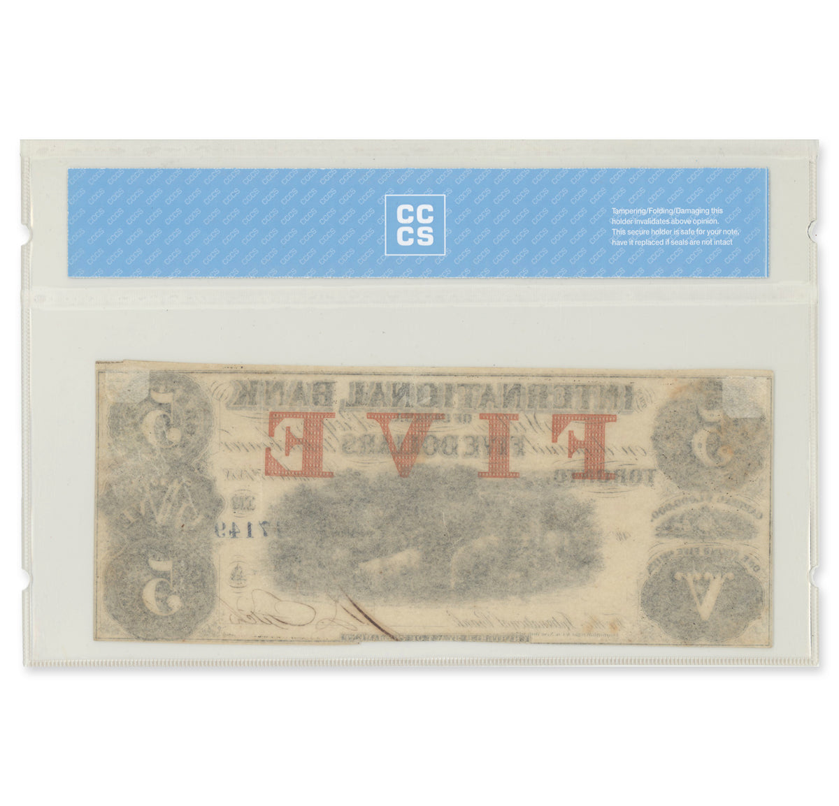 $5 1858 380-10-10-16a International Bank of Canada CCCS EF-40