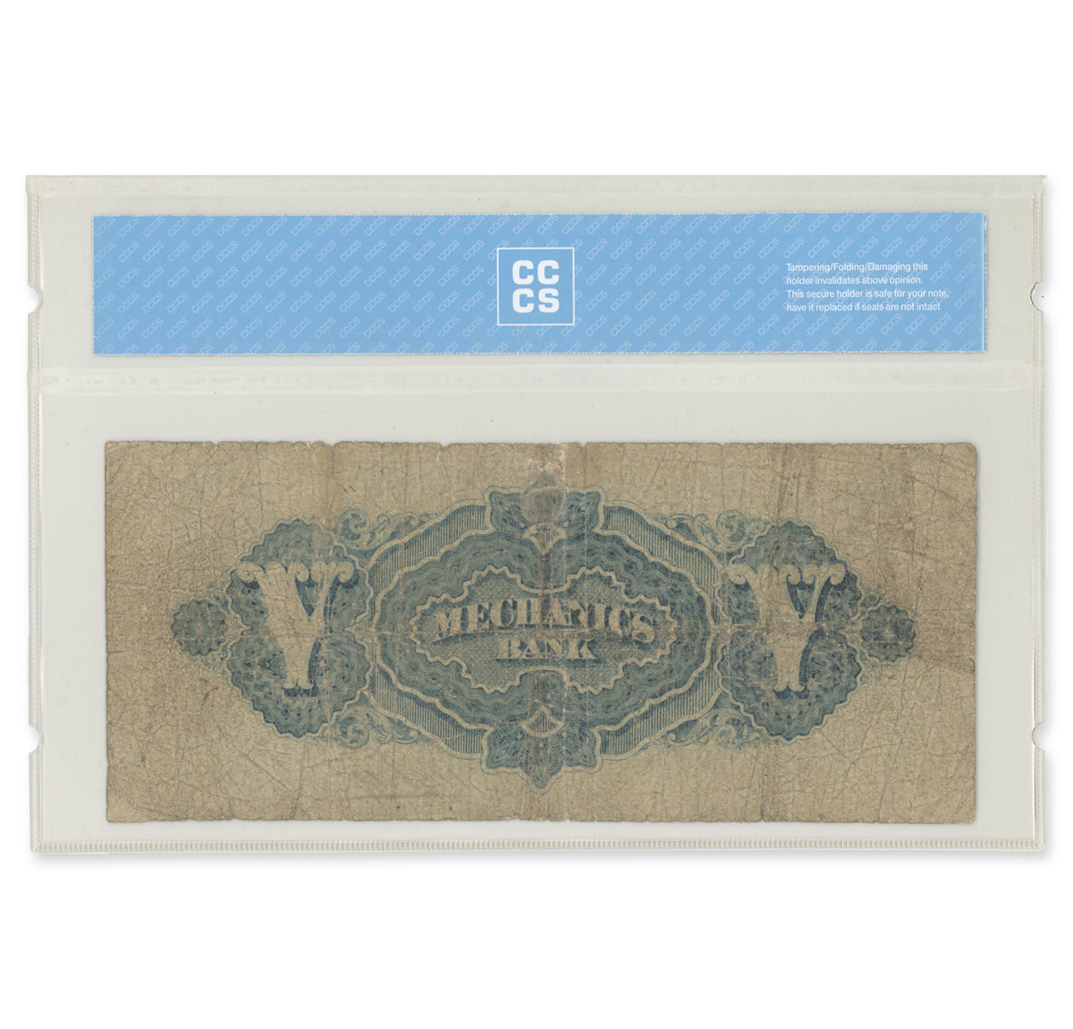 $5 1872 430-10-06 Mechanics Bank Menzies-Brydges CCCS VG-8