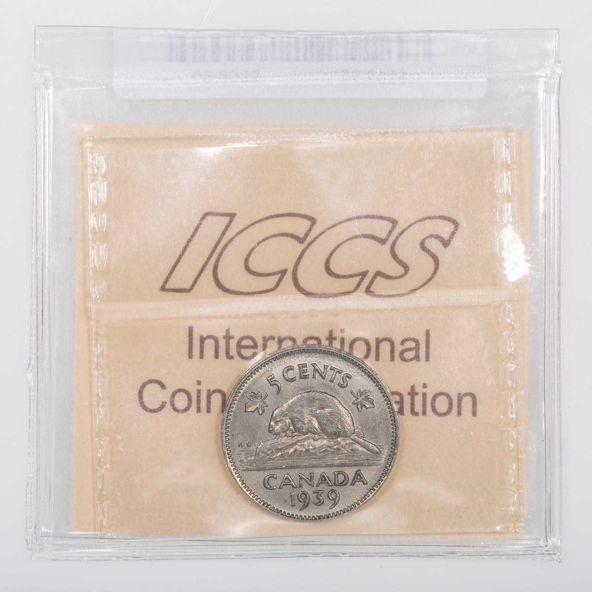 5 Cent 1939 ICCS MS-64