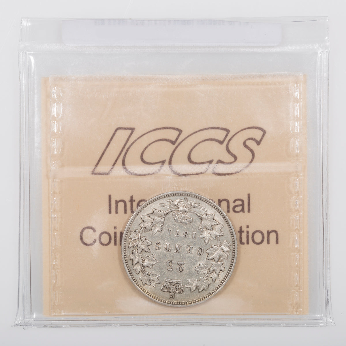 25 Cent 1871H Obv 2 ICCS EF-40