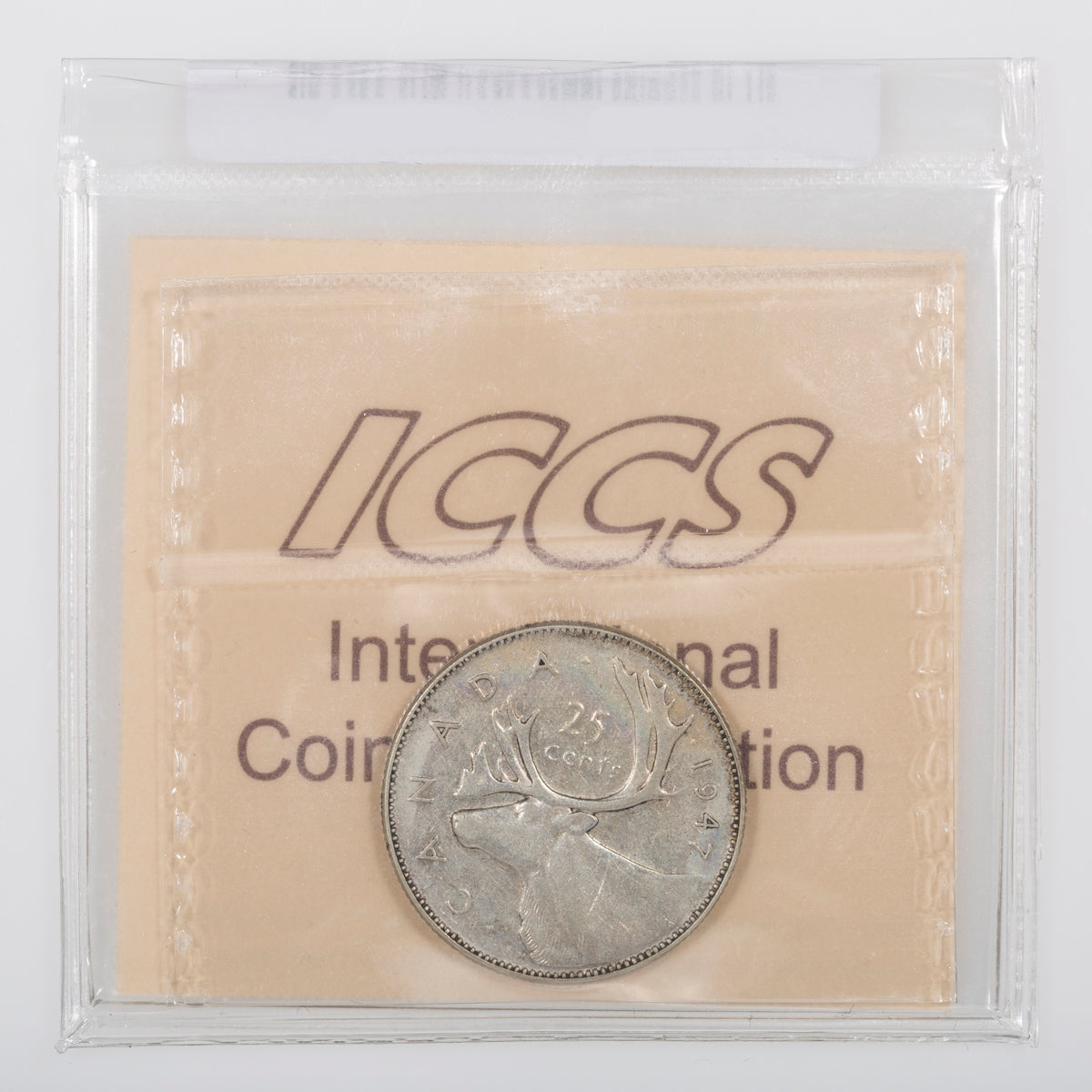 25 Cent 1947 Dot ICCS VF-30