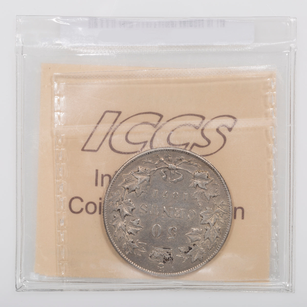 50 Cent 1871 ICCS VF-30