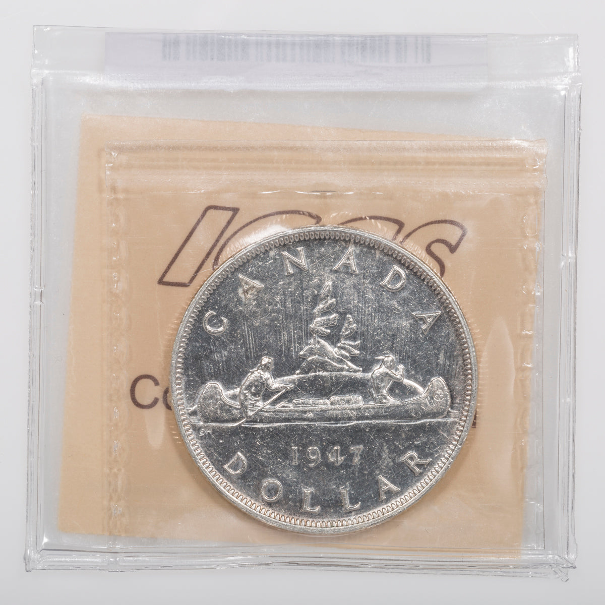 $1 1947 Blunt 7 ICCS AU-50