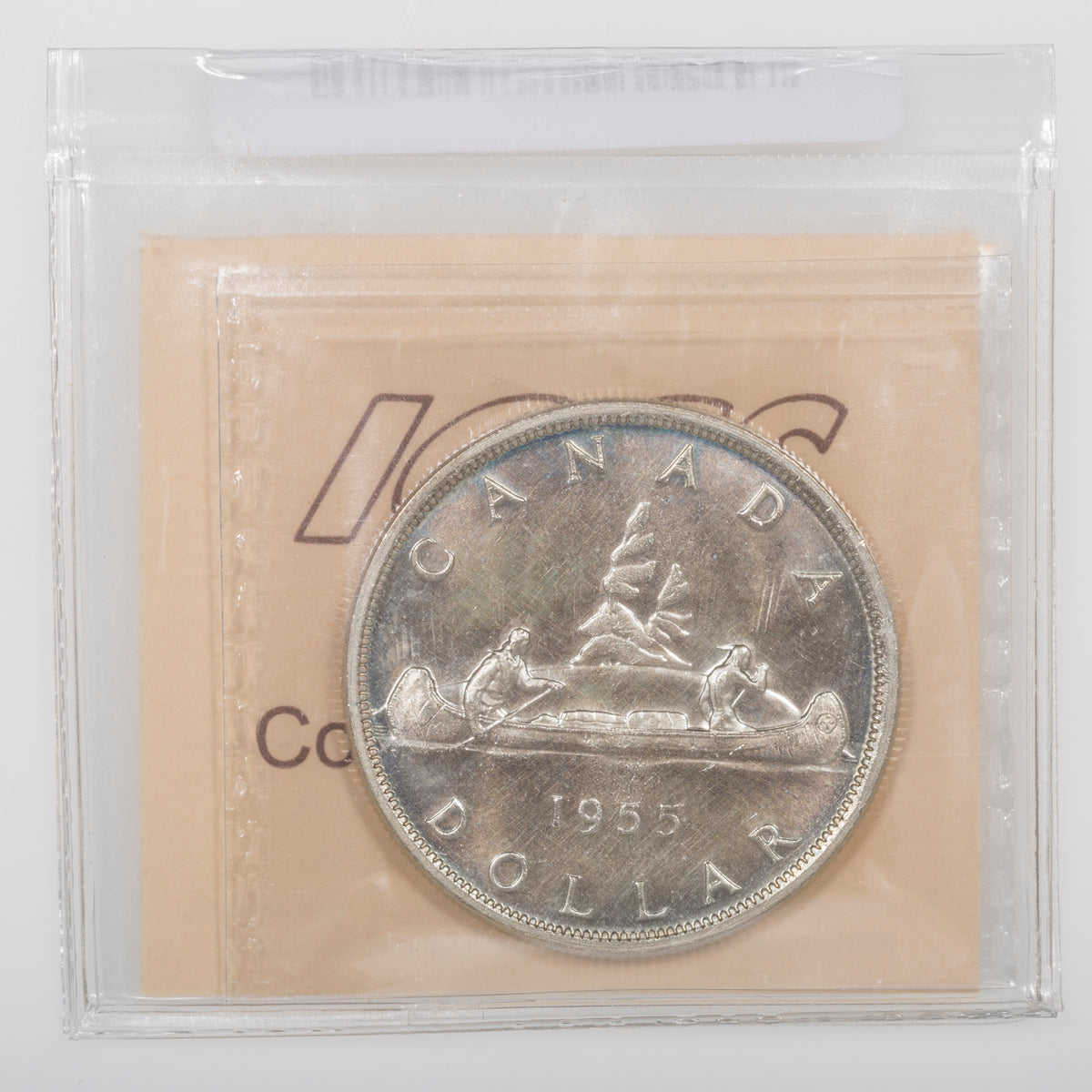 $1 1955 Arnprior with Die Break ICCS MS-62