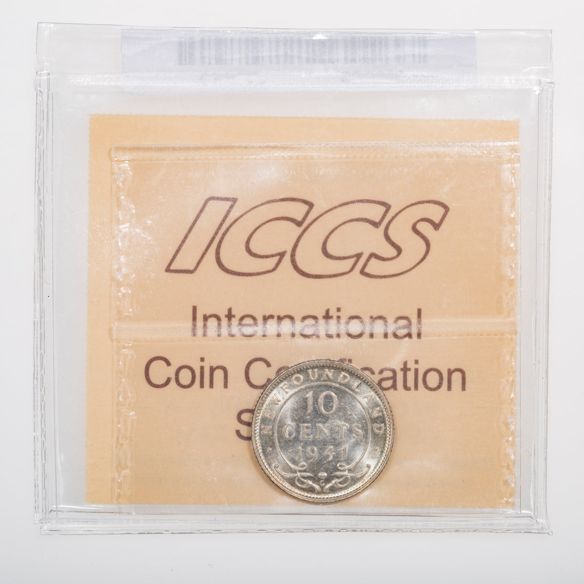 NFLD 10 Cent 1941C ICCS MS-64