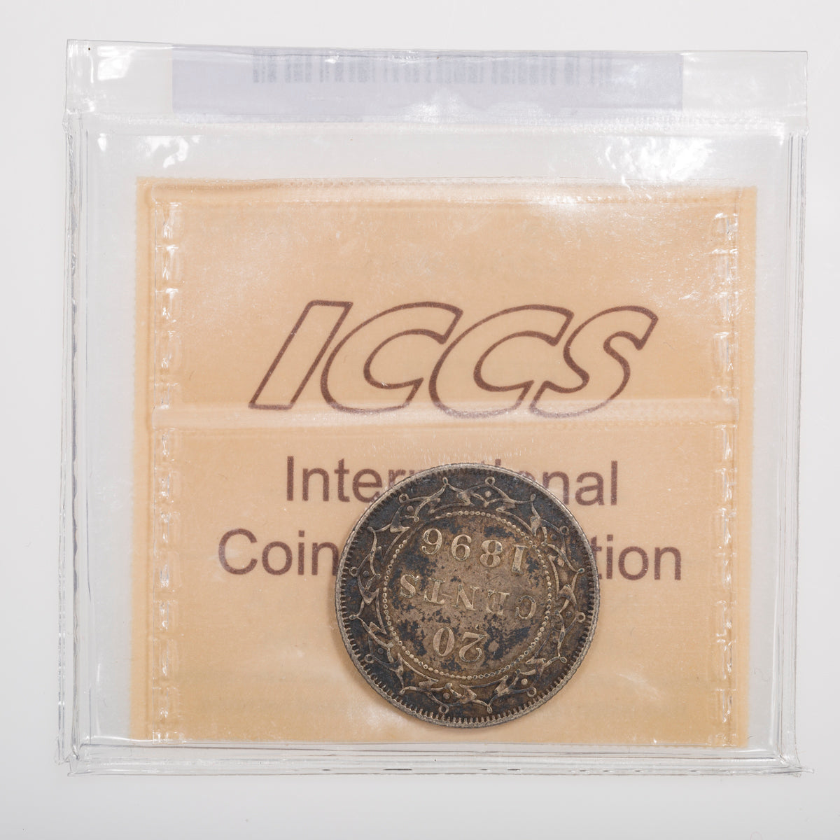 NFLD 20 Cent 1896 Obv 2 S96 ICCS EF-40