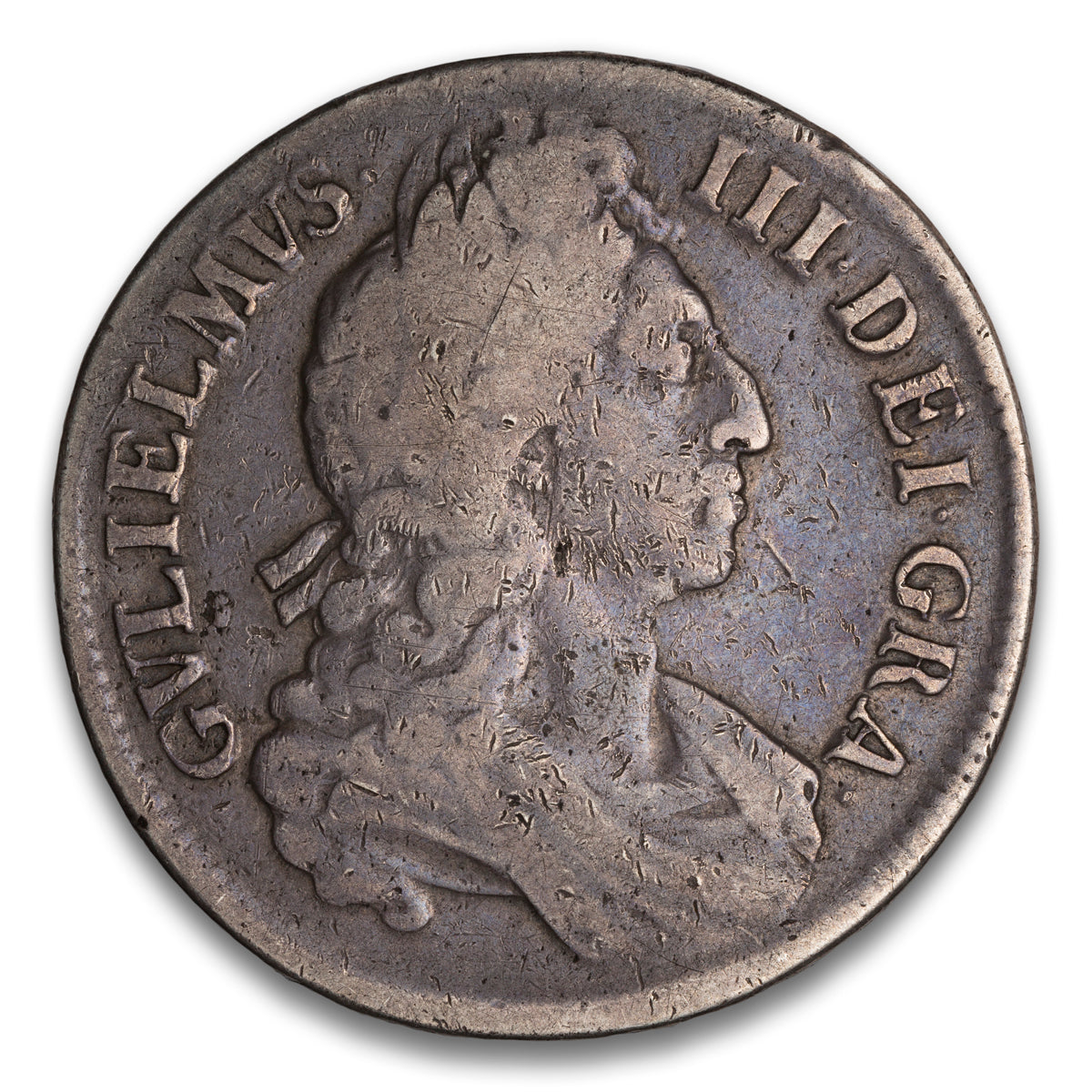 Great Britain Silver 1 Crown 1696 Octavo