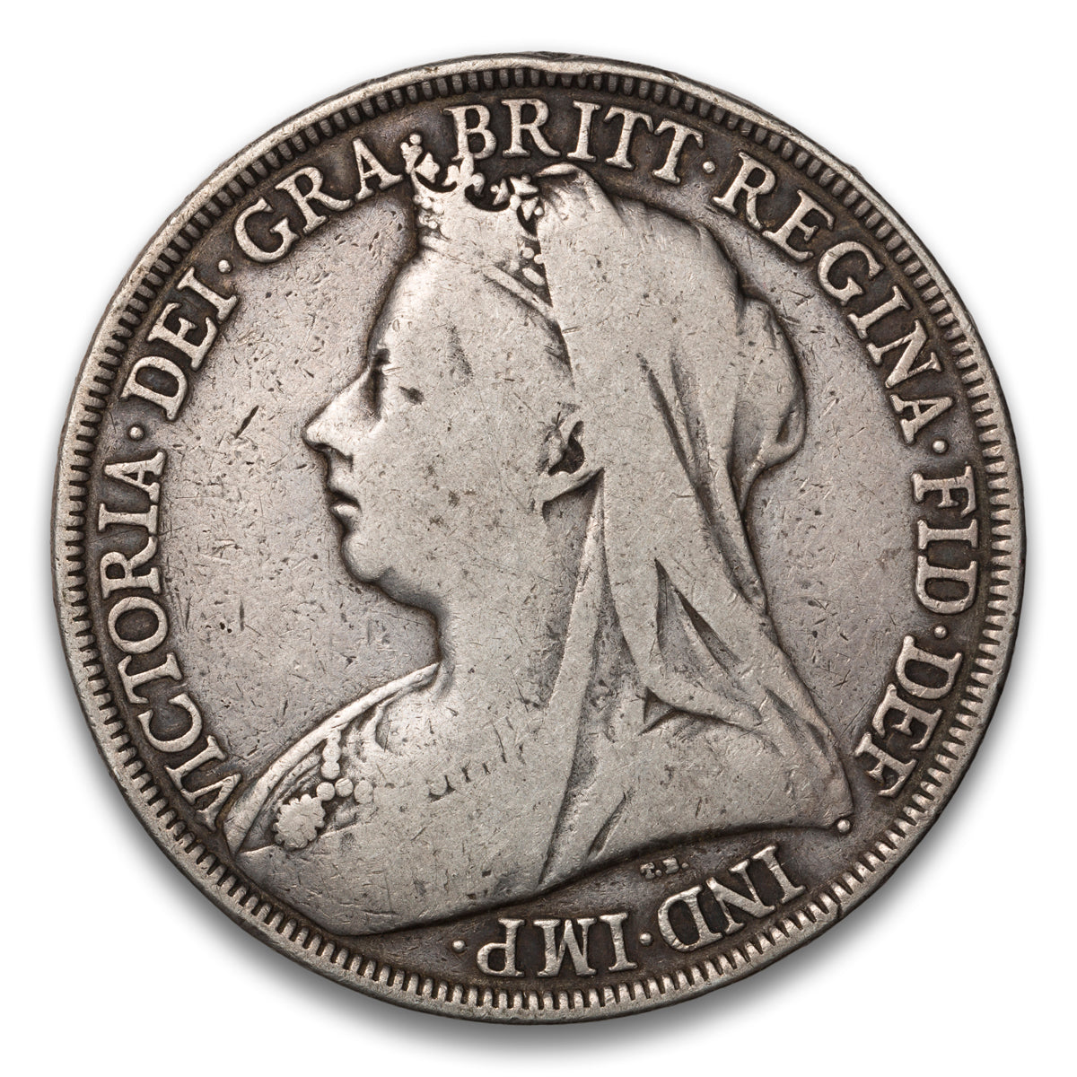 Great Britain Silver 1 Crown 1896 LX