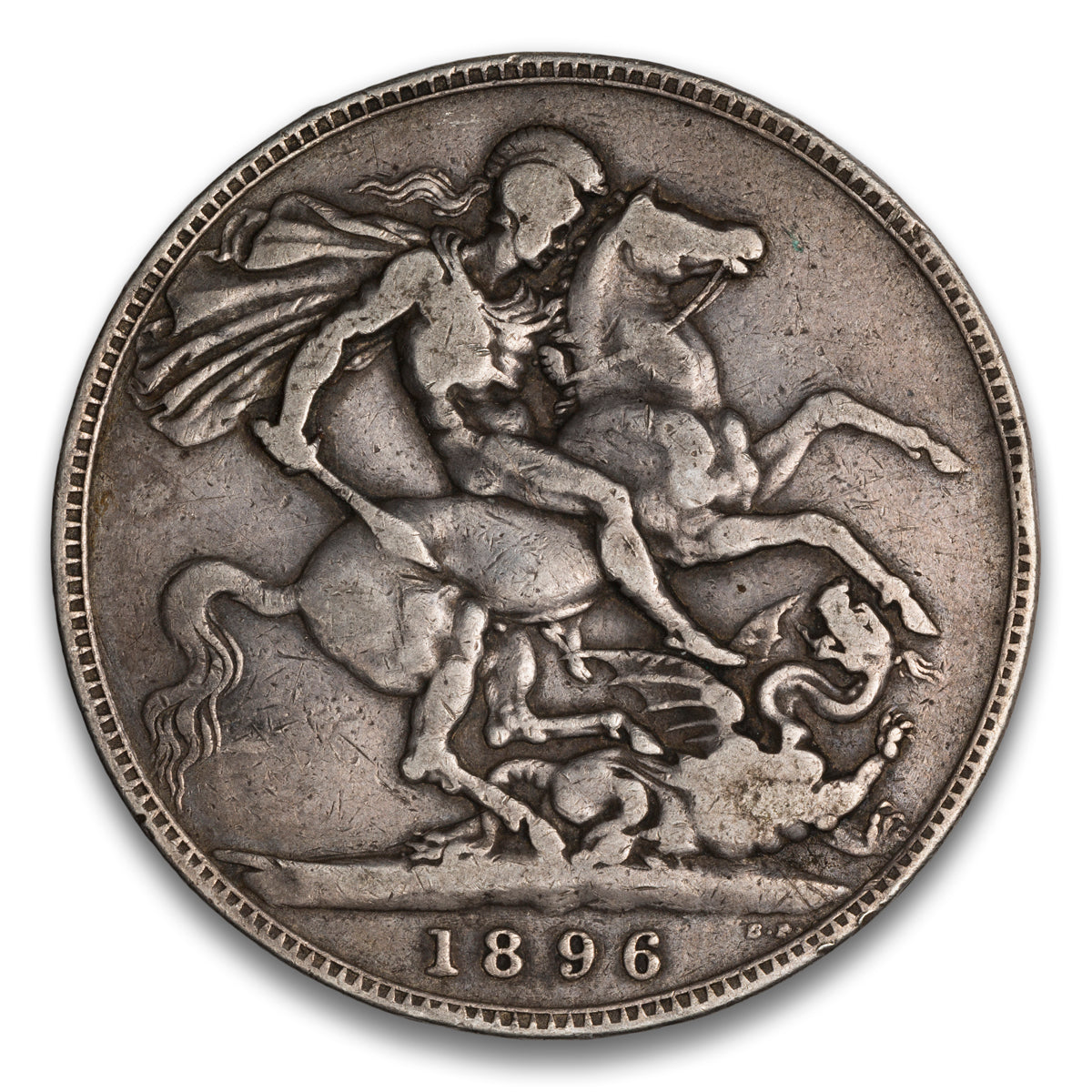 Great Britain Silver 1 Crown 1896 LX