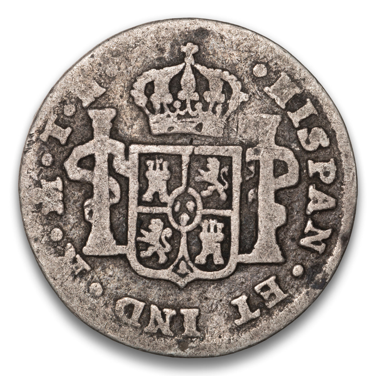 Spanish Mexico Silver 1/2 Real 1806 TH