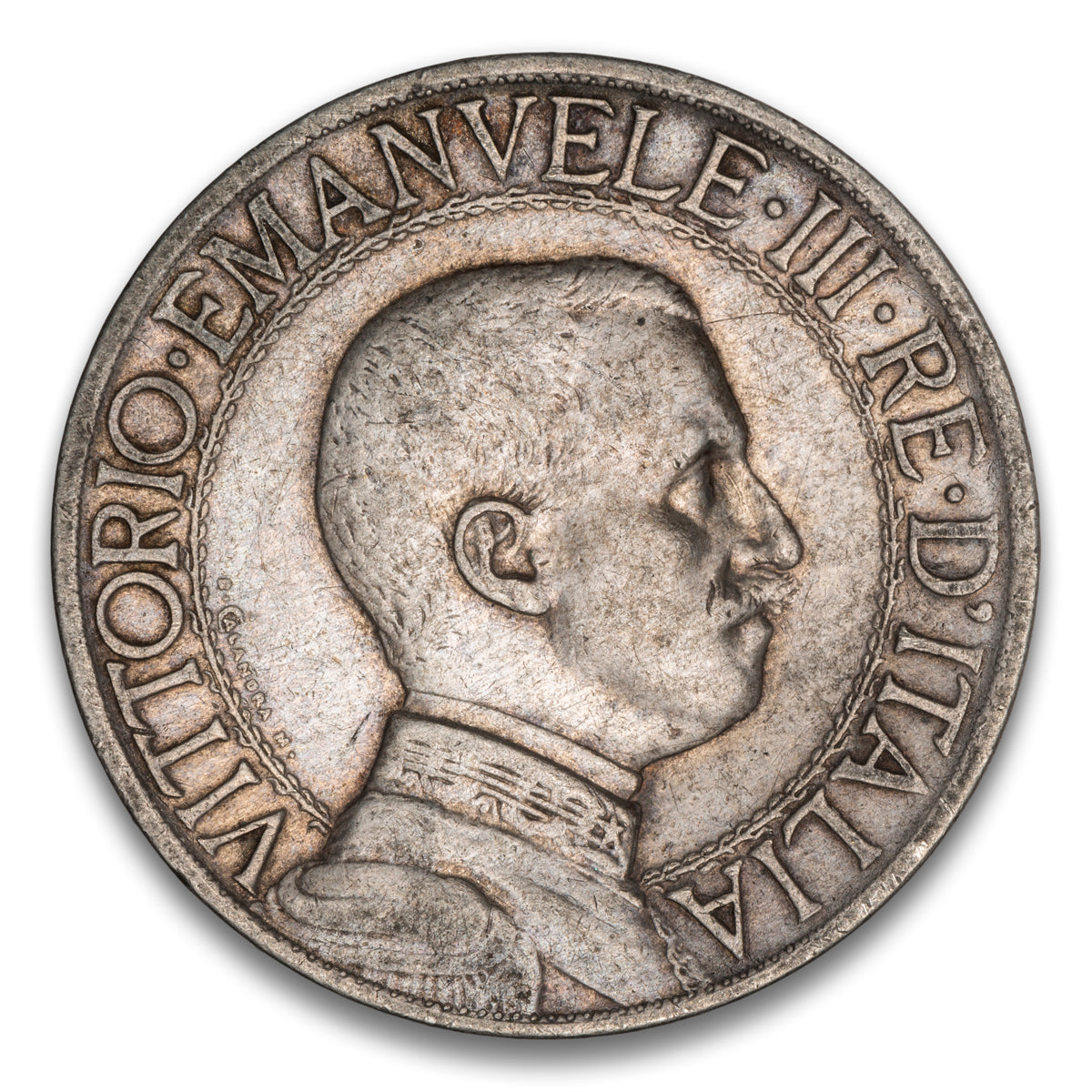 Italy Silver 1 Lira 1910 R