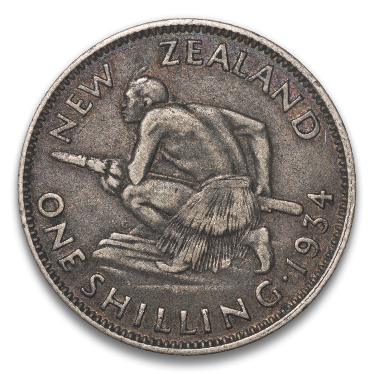 New Zealand Silver 1 Shilling 1934