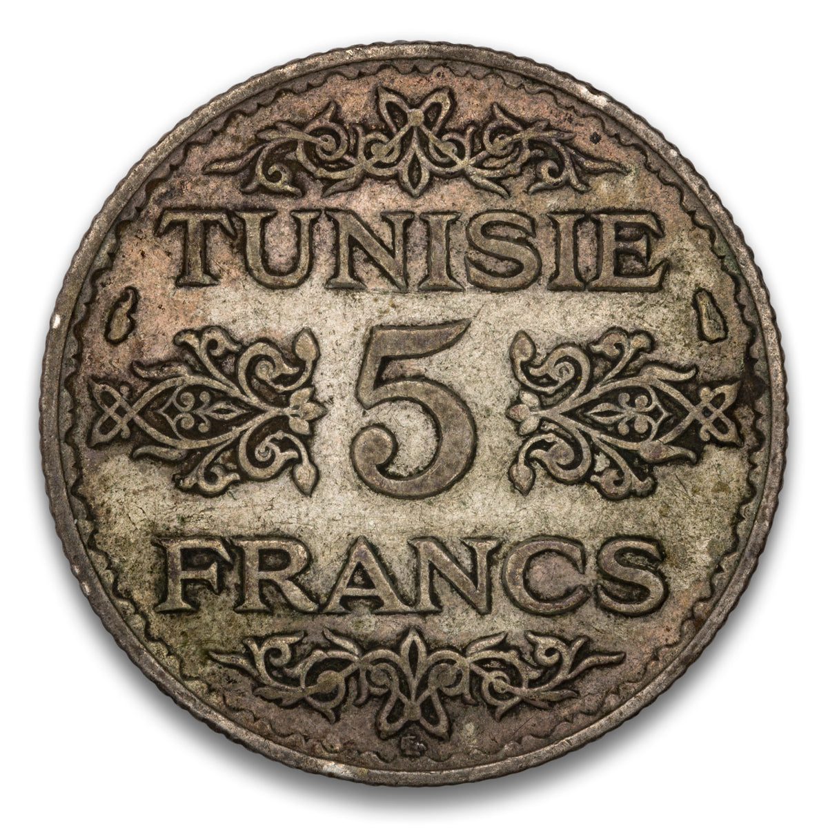 Tunisia Silver 5 Francs 1935