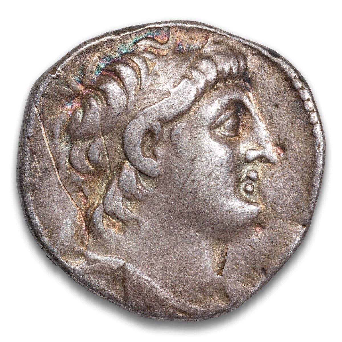 Seleukid Empire Antiochos VII Euergetes Silver Tetradrachm 138-129 BCE Tyre mint