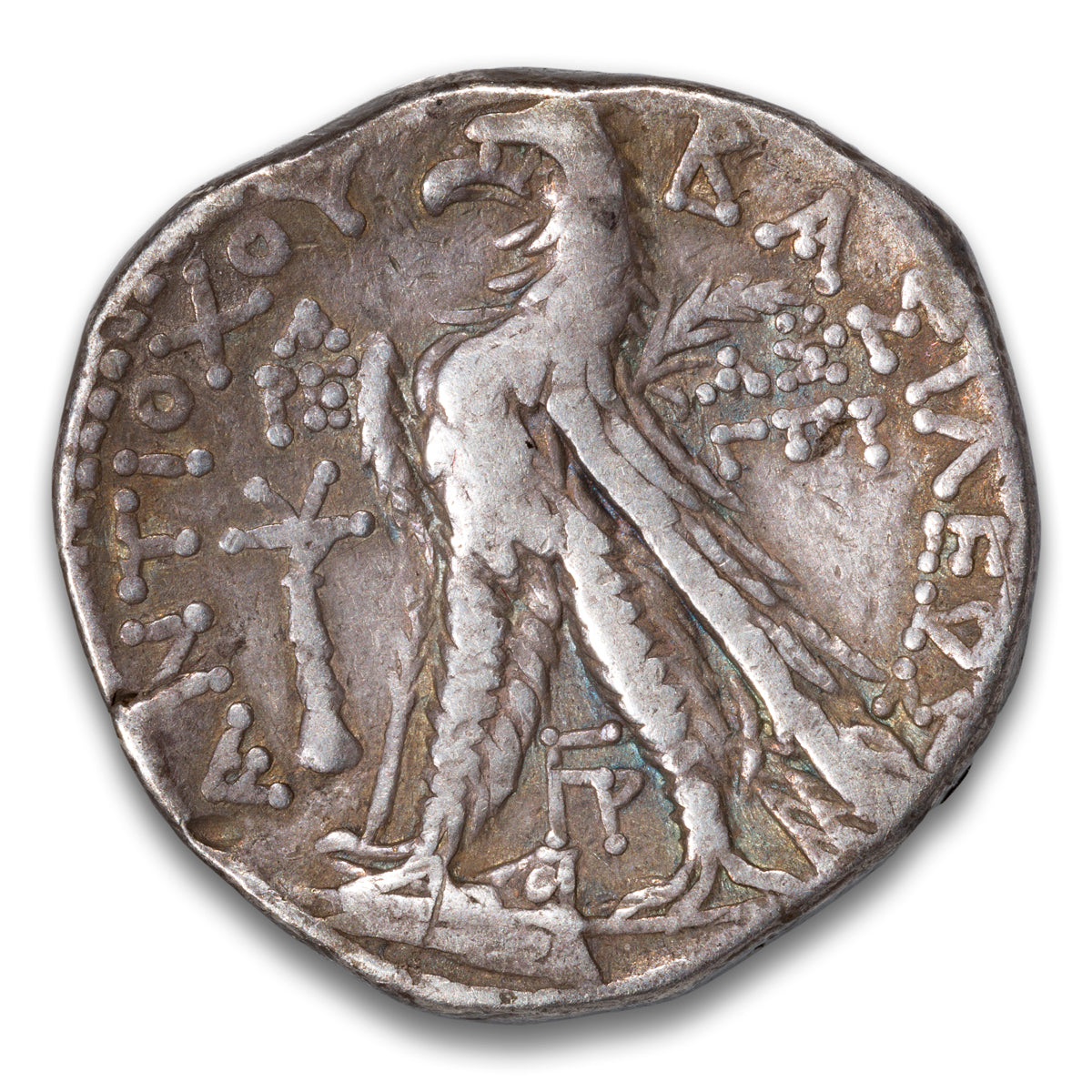 Seleukid Empire Antiochos VII Euergetes Silver Tetradrachm 138-129 BCE Tyre mint