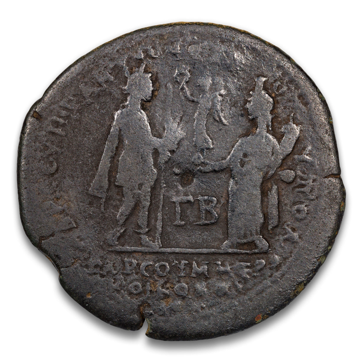 Ancient Roman Caracalla Base Antoninopolis 212-215 AD Tarsus, Cilicia Mint