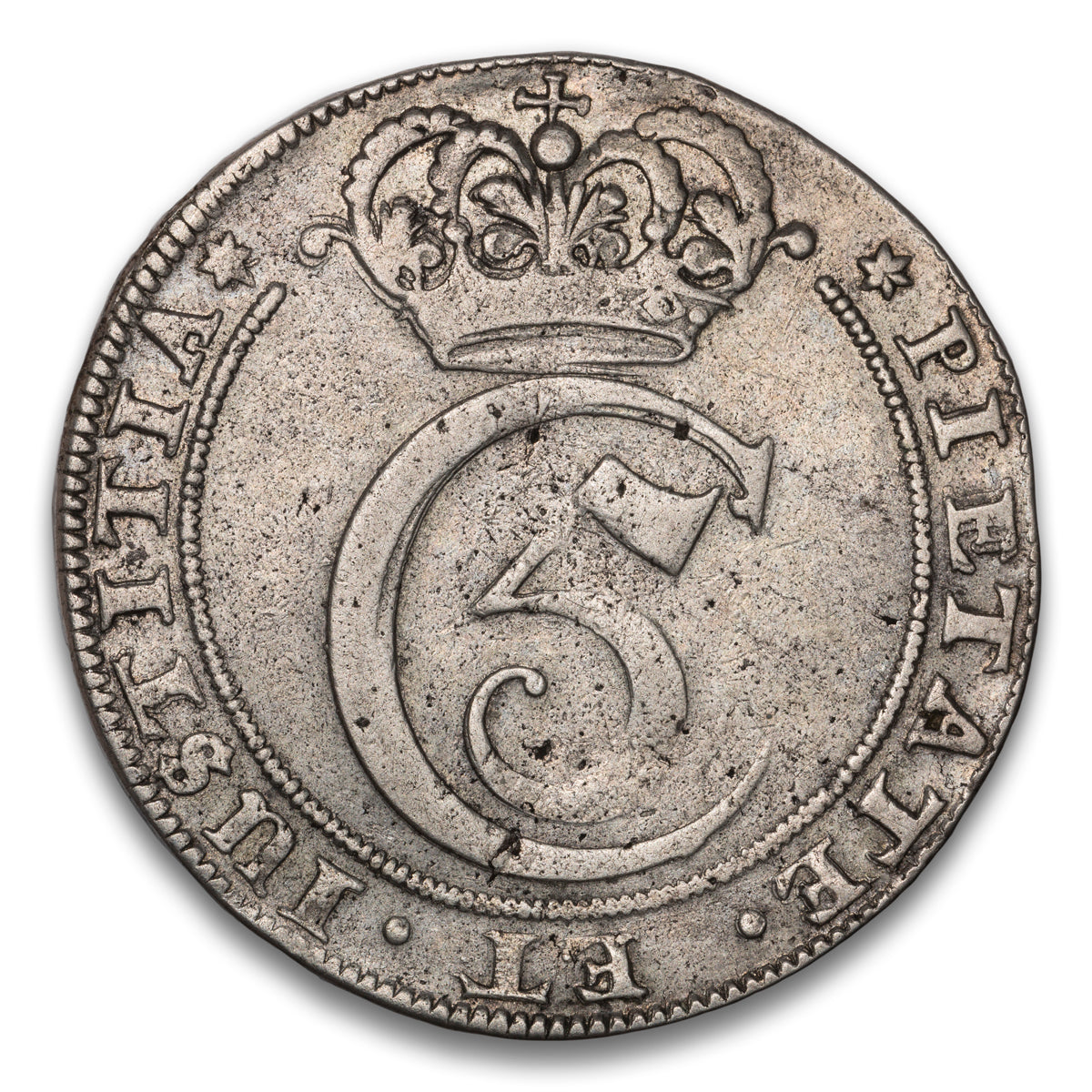 Denmark and Norway Christian V Silver 1 Krone 1673 Christiania Mint