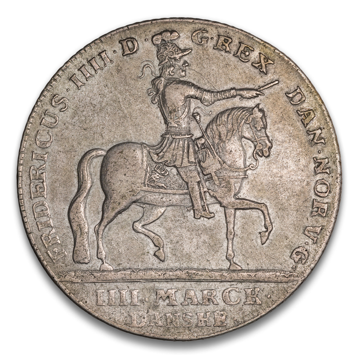 Denmark and Norway Frederik IV Silver 1 Krone 1723 Kongsberg Mint