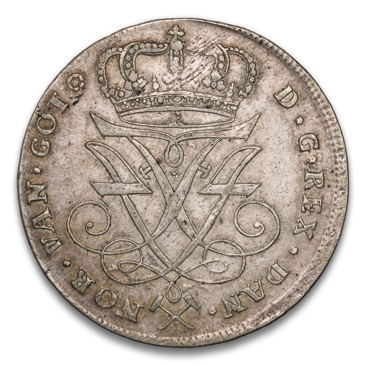 Denmark and Norway Frederik IV Silver 1 Krone 1725 Kongsberg Mint