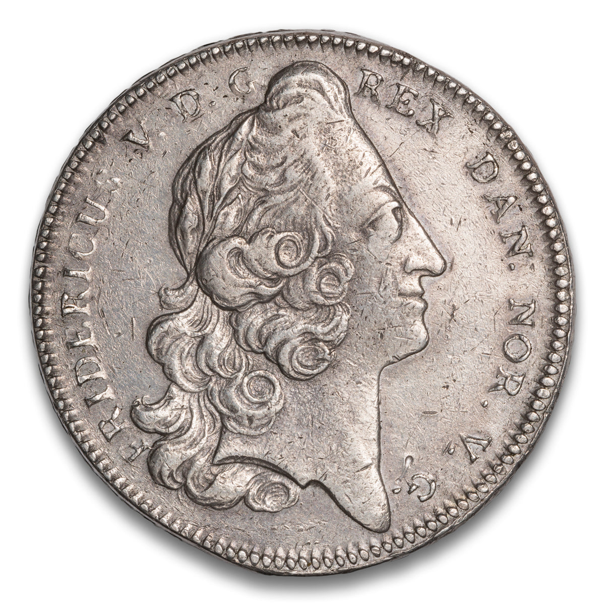 Denmark and Norway Frederik V Silver 3 Krone 1746 Copenhagen Mint