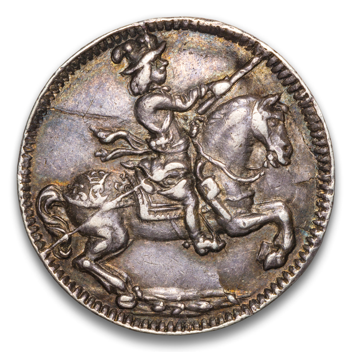 Denmark and Norway Christian V Silver 1 Ducat 1670-1699 Copenhagen Mint