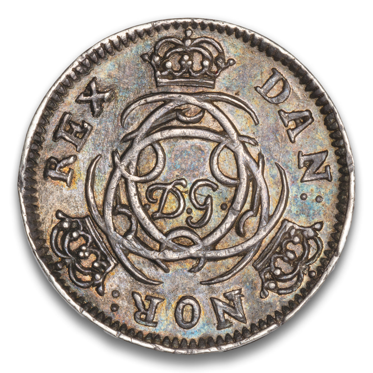 Denmark and Norway Christian V Silver 1 Ducat 1670-1699 Copenhagen Mint