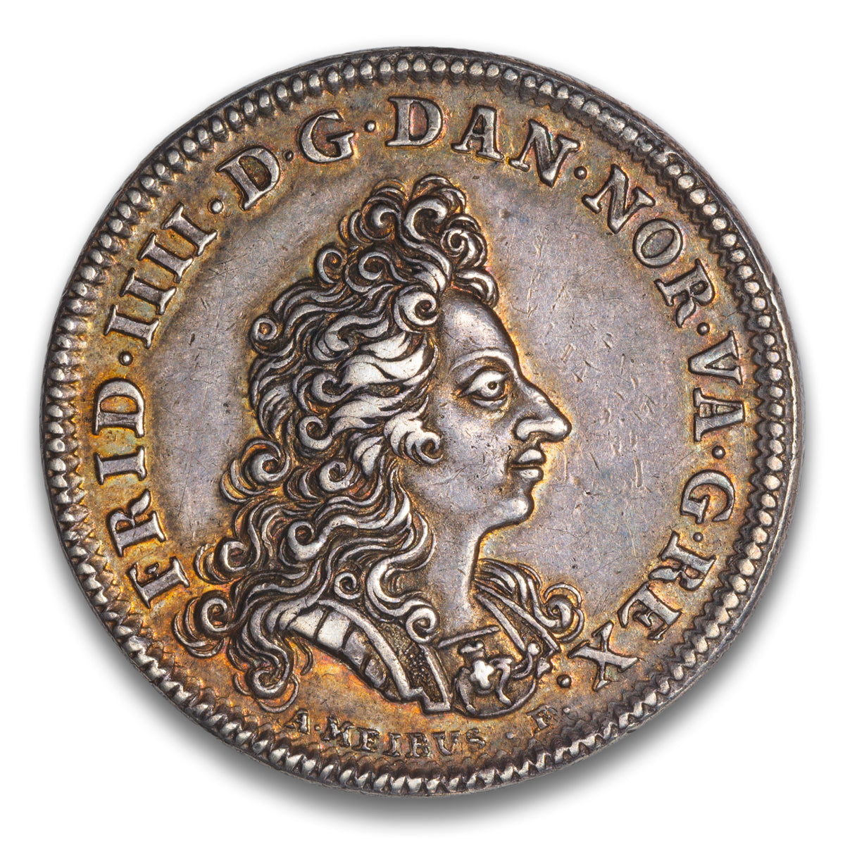 Denmark and Norway Frederik IV Silver 3 Ducat 1699-1730 Copenhagen Mint