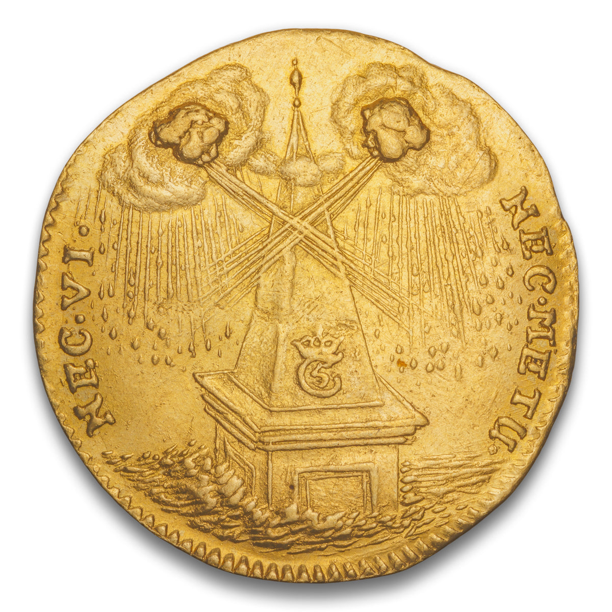 Denmark and Norway Christian V Gold 1 Ducat 1695 Copenhagen Mint