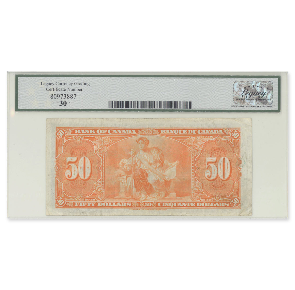$50 1937 BC-26c Coyne-Towers Prefix B/H Legacy VF-30