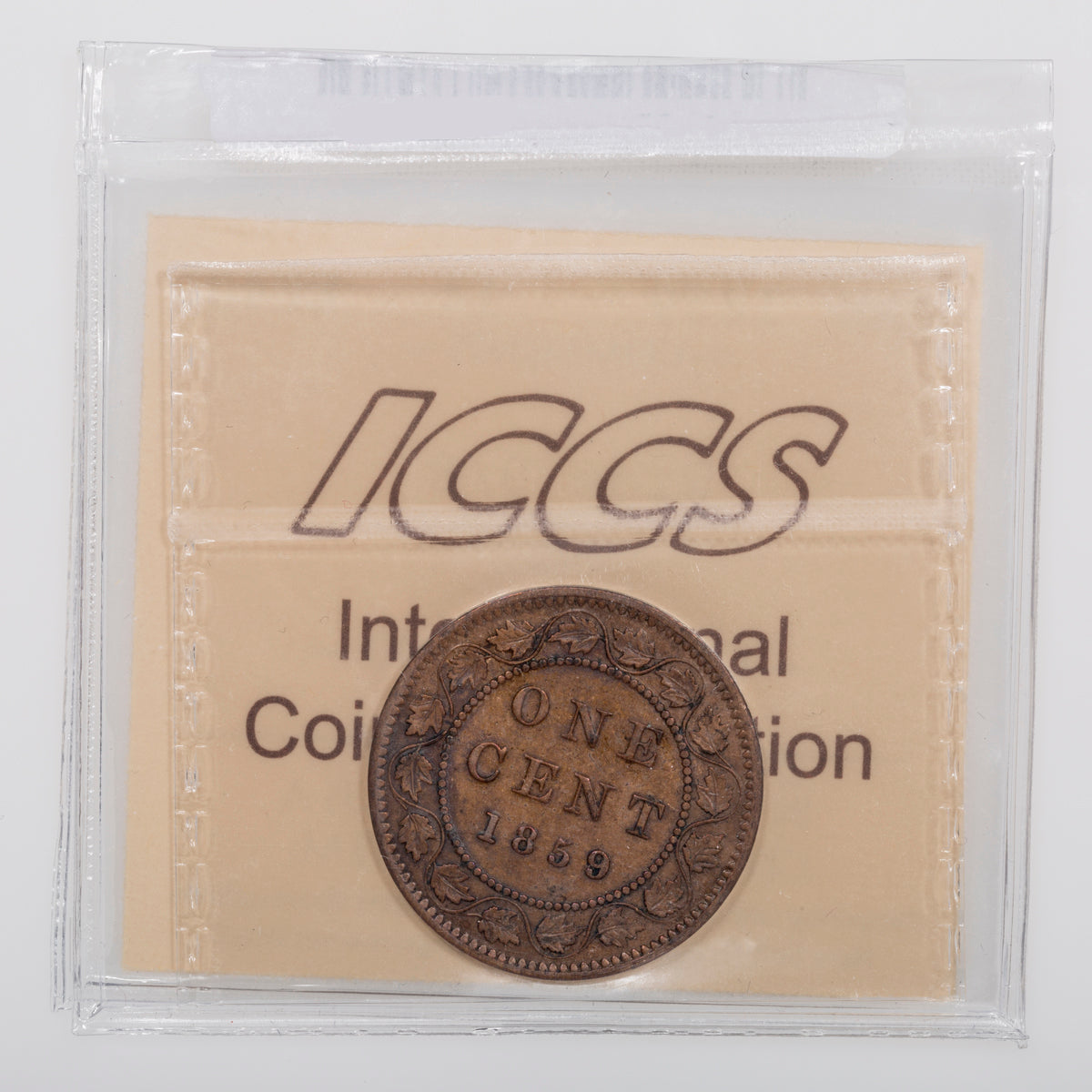 1 Cent 1859 Wide 9/8 Medal ICCS EF-40