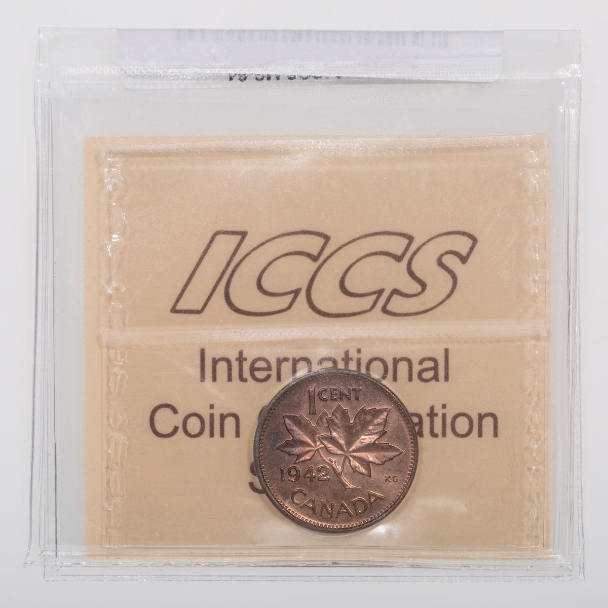 1 Cent 1942 ICCS MS-64 Red & Brown