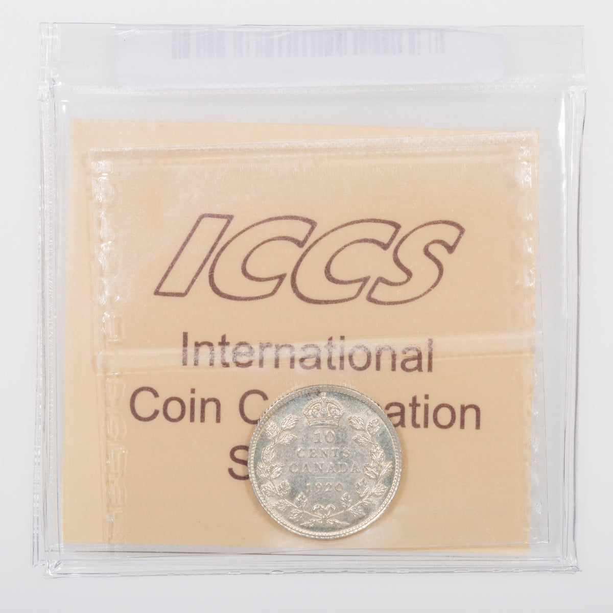 10 Cent 1920 ICCS AU-50