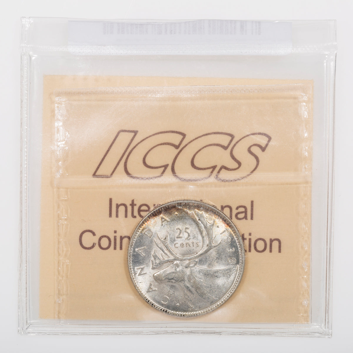 25 Cent 1938 ICCS MS-62